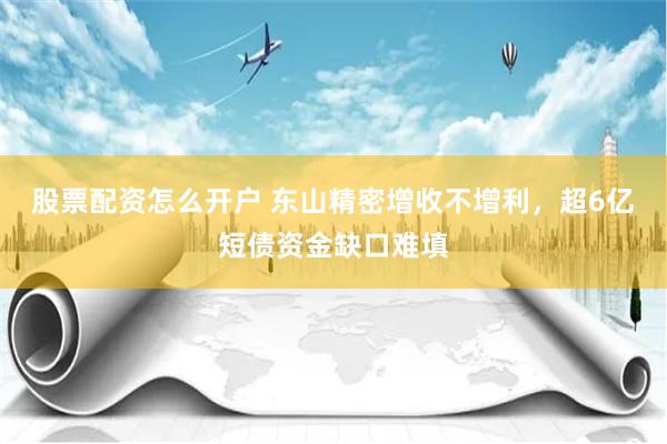 股票配资怎么开户 东山精密增收不增利，超6亿短债资金缺口难填