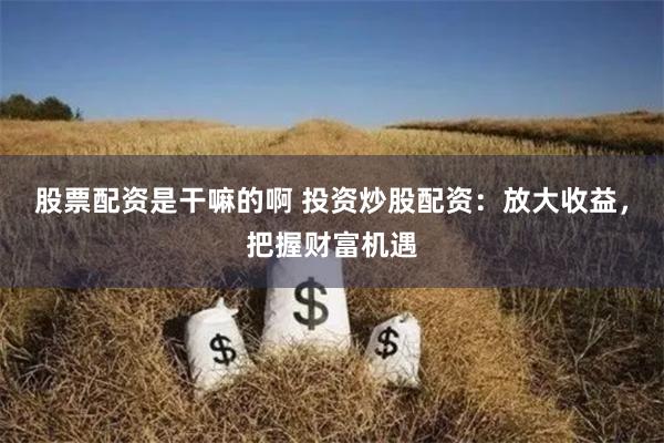 股票配资是干嘛的啊 投资炒股配资：放大收益，把握财富机遇